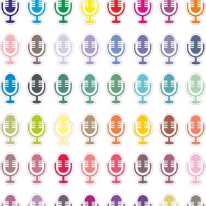 Mini Recording Microphone Stickers, Small Icon, Functional Stickers ...
