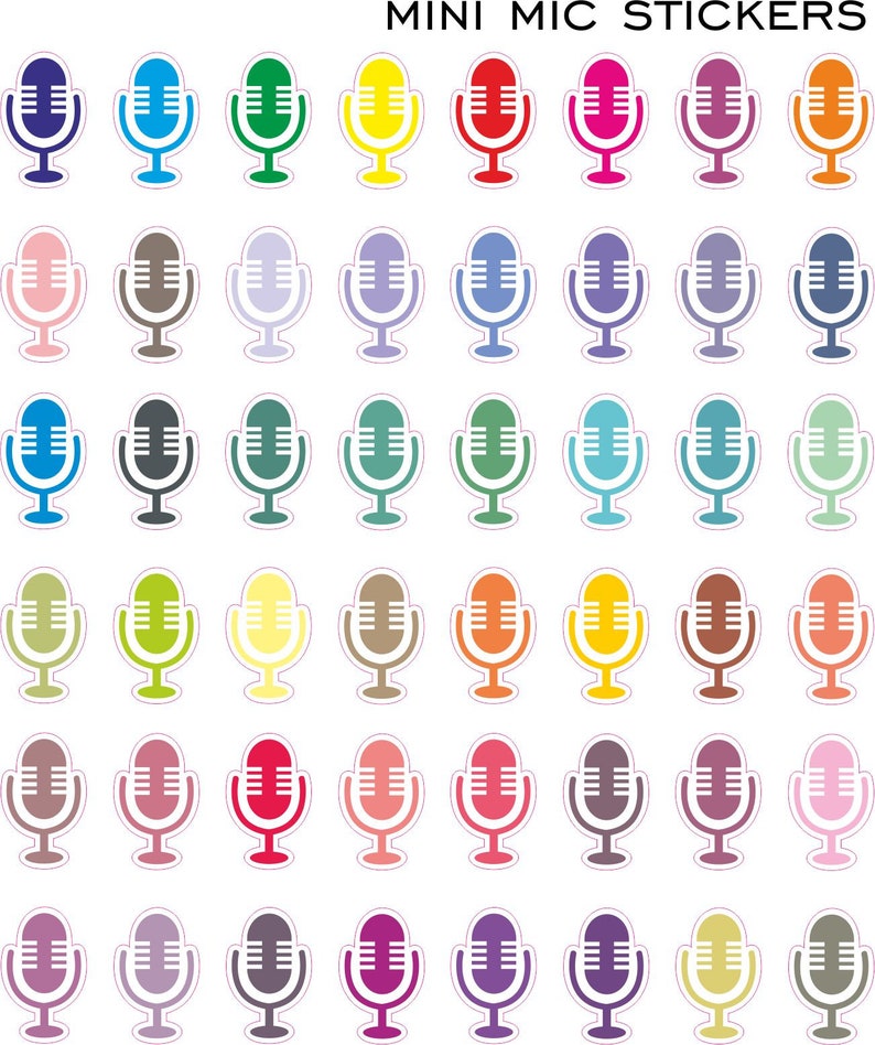 Mini Recording Microphone Stickers Small Icon Functional | Etsy