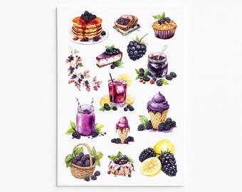 Blackberry Stickers: Vinyl Decals for Planners & Scrapbooks