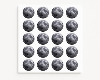 Pegatinas de fases de luna llena: vinilos lunares de brujas