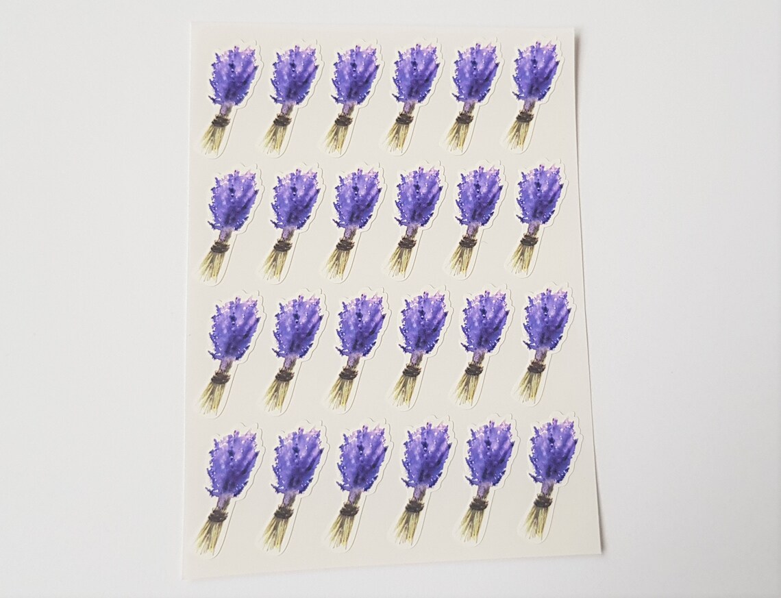 Lavender Stickers Flower Stickers Planner Stickers Journal Etsy