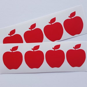 Autocollants en vinyle Apple Silhouette - Imperméables et durables pour les ordinateurs portables, les bouteilles d'eau et les voitures