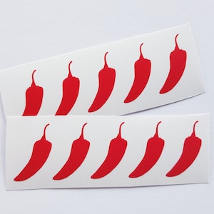 20 Red chilli pepper planner stickers