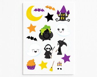 Halloween Planner Stickers, Spooky Decor
