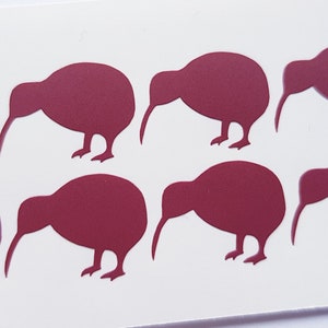 20 stickers oiseau kiwi