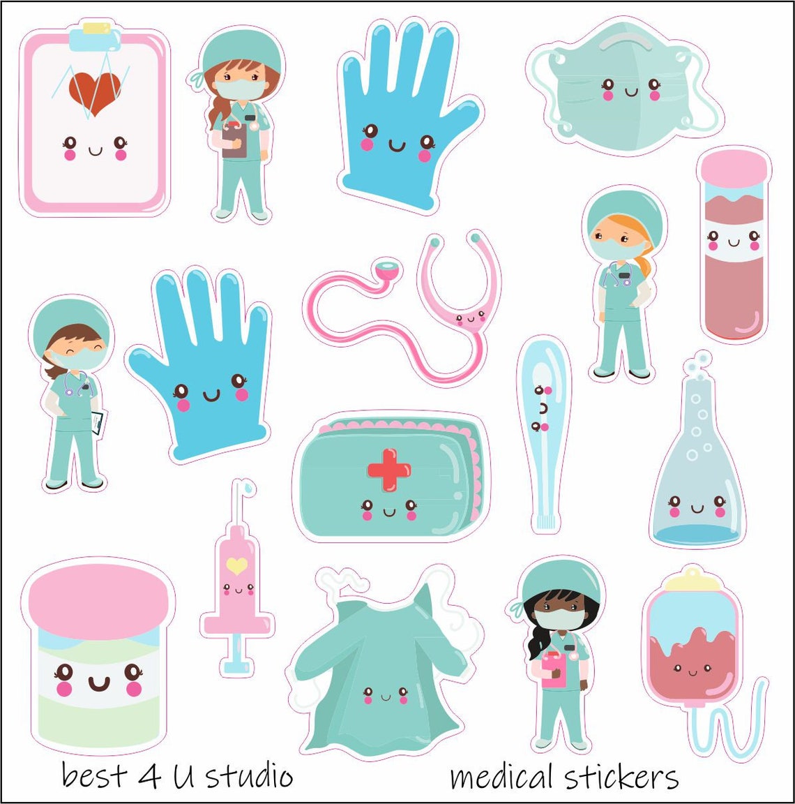 Medical Stickers Nurse Stickers Medicine Stickers Etsy