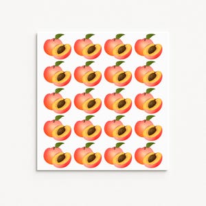 Stickers pêche, Stickers fruités, Stickers déco fruits, Stickers agenda, Abricot, Nectarine, Stickers fête