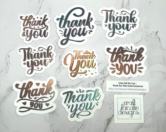 Sentiment Color Foil Die Cuts - Thank You Thick Sentiments - Card Topper