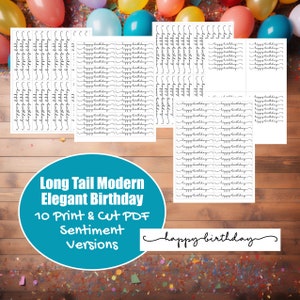 Geburtstagskartenherstellung Gefühle - Kartengruß Einsätze Geburtstag - Alles Gute zum Geburtstag Grußkarten Sprüche - Moderne Elegante Long Tail Geburtstag