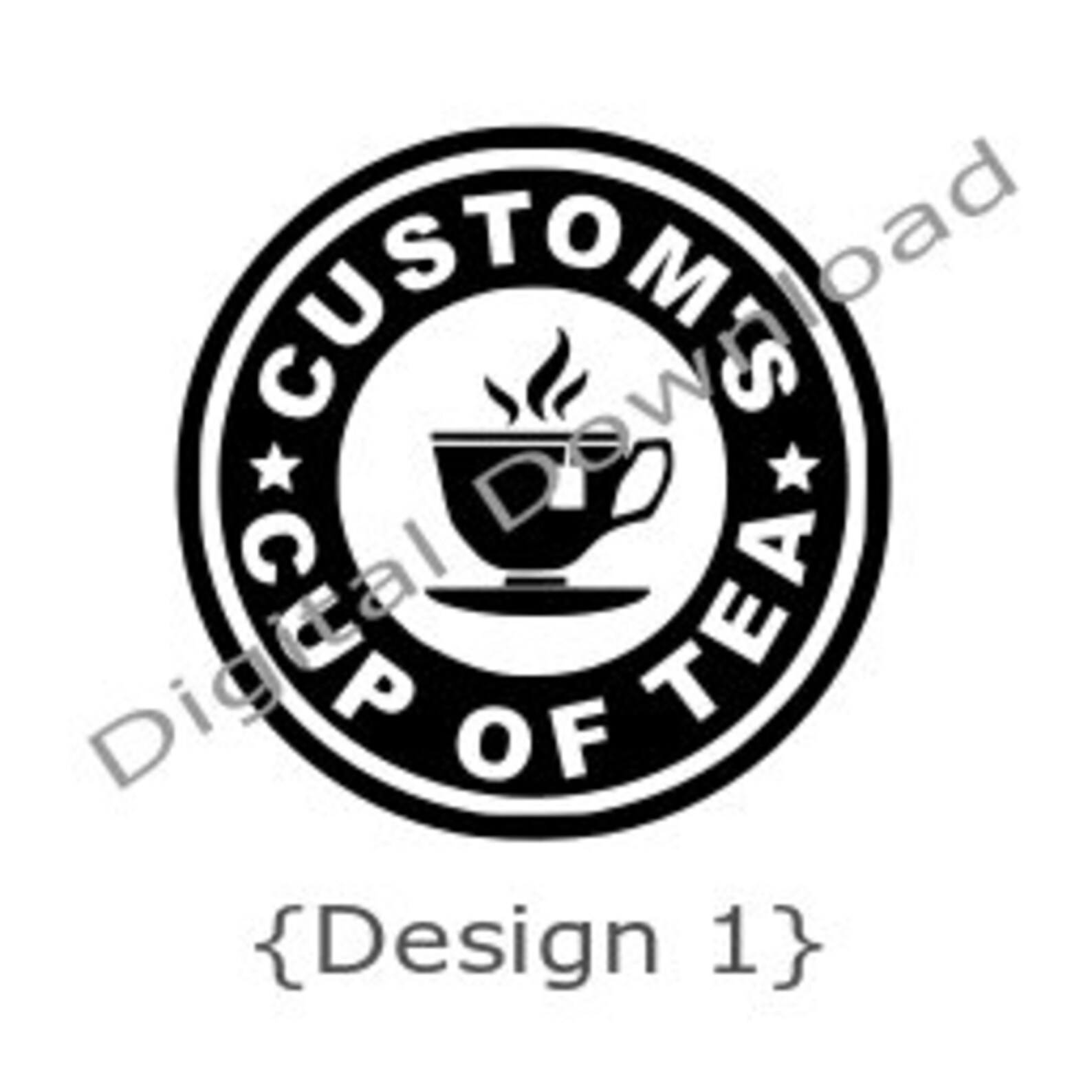 Tea Cup Themed Logo Custom 2 Designs to Choose Vinyl Decal Etsy
