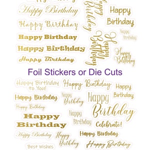 Happy Birthday Mix and Match Sentiments Cutting Die 10 Piece Metal Crafting Dies  Card Making Birthday Sentiments Birthday Words L02 