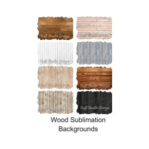 Fondo de sublimación de madera rústica PNG - PNG de madera para sublimación - 6 diseños