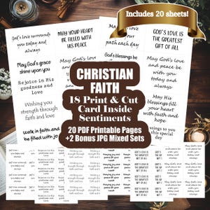 Druckbare christlicher Glaube Gefühle für Grußkarten - Zeitsparer für Kartenmacher - Religiöse Grüße alle Gelegenheiten