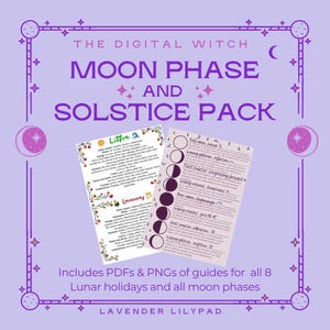 Witch Moon Phase and Seasons of the Witch Printable Grimoire Pack