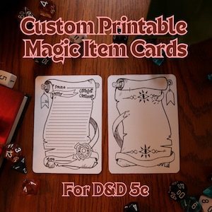 Dungeons and Dragons magiska föremålskort (PDF-filer)