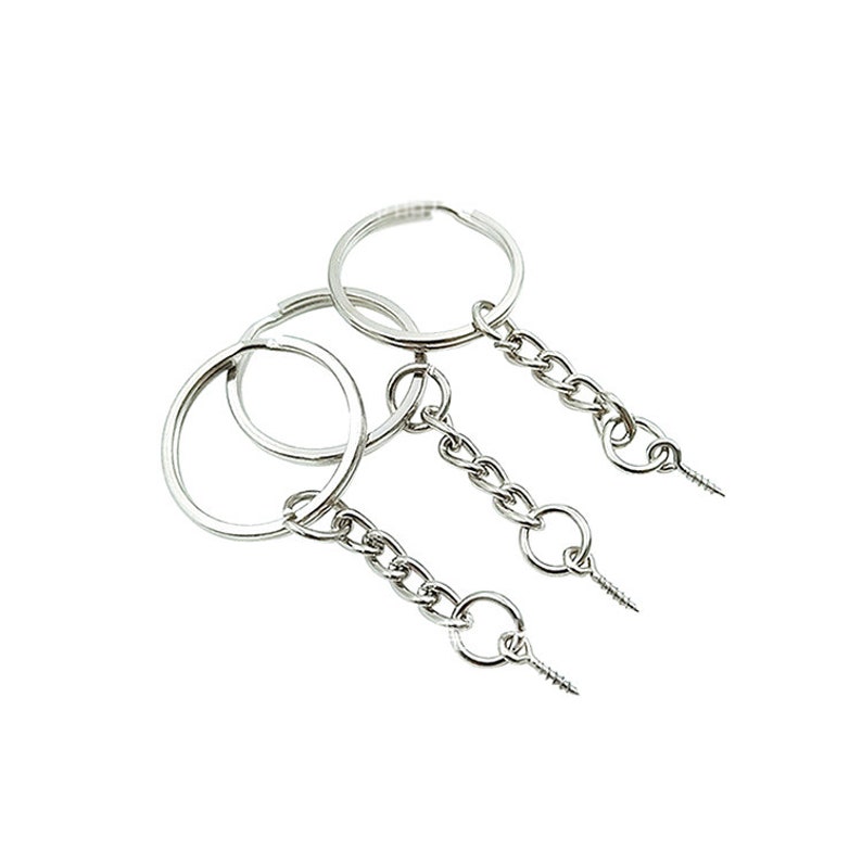 10/20/50 Sets Metal Split Keychain Ring Set Key Chains With Etsy