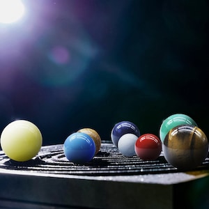 Eight planets of the solar system, crystal agate / jade / Quartz / Tiger Eye / Stones...material planet, ball ornaments