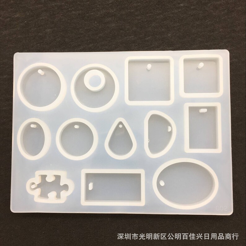 for Necklace Pendant Making 1piece 12 Models DIY Handmade Jewelry Epoxy Resin Pendant Silicone Mold