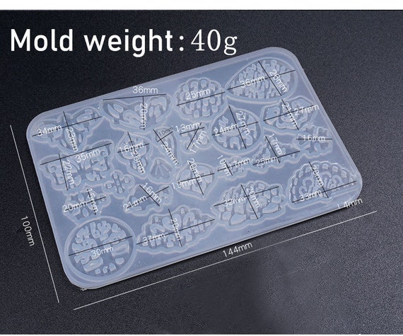12-teiliges Silikonformen Set Für Epoxidharz - Rund, 3,5 Cm Ø, Mit Schlüsselringen Für DIY Schmuck