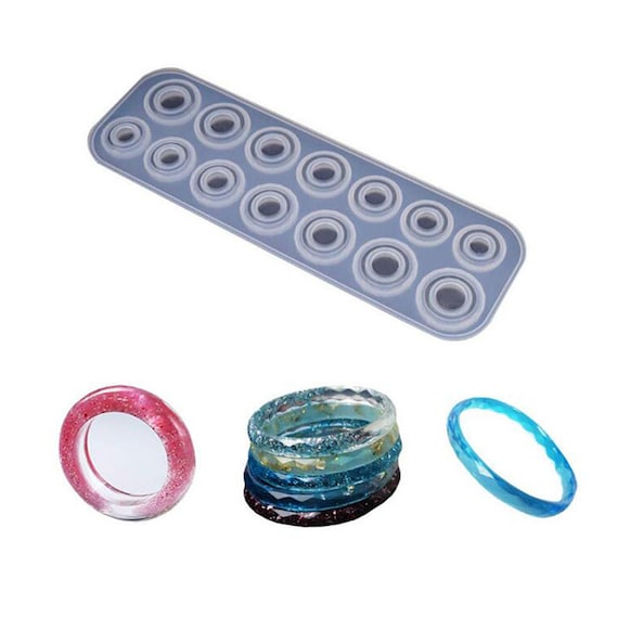3D Resin Molds Silicone, Resin Ring Mold for Epoxy Resin, Diamond Rings  Molds With 14 Different Sizes for DIY Crafts Jewelry Making 