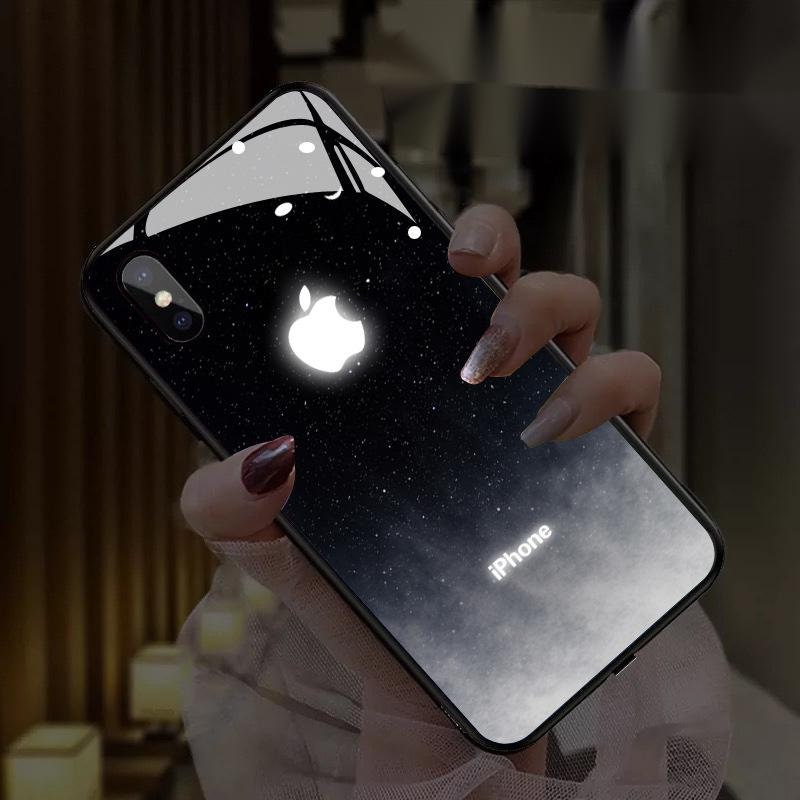 Sound Rhythm Control 7 Colors LED Phone Logo Case Compatible With ...