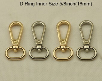 10pcs Swivel Clasps Spring Snap Hook Lanyard Clasp Metal Swivel Hooks Metal Buckle for Bag Purse Handle Chains / Lanyand Making