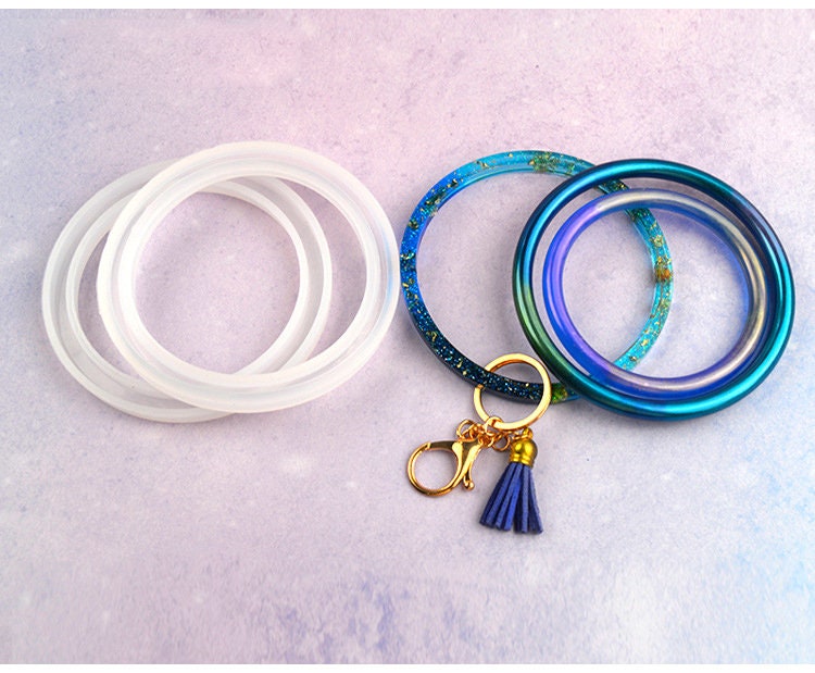 Dia. 69-130mm / 2.7" - 5.1" Bag Handle Mold ,Resin Art Craft ,Resin Silicone Mould Jewellery, Bangle Keychain mold,Bracelet / Bangle Mould