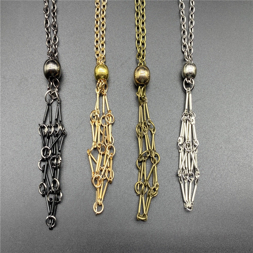 KIMI RAJI Crystal Cage Necklaces Holder - Stone Cage for Crystals, Necklace  Cord for Crystal, Quartz Raw Stone Necklace Cord, Crystal Pendants