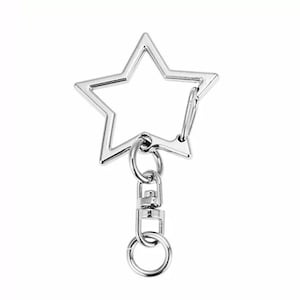 10pcs Metal Swive Alloy Star Snap Clasp Keychain for your DIY Craft with 10pcs  open jump rings