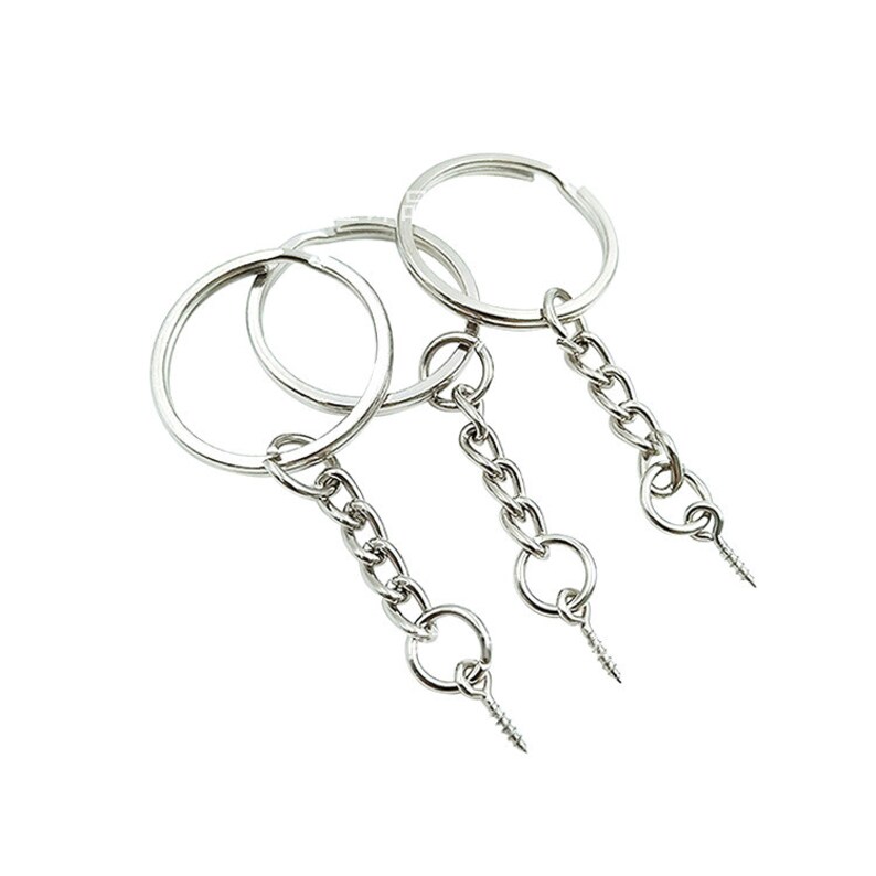 10/20/50 Sets Metal Split Keychain Ring Set Key Chains With Etsy