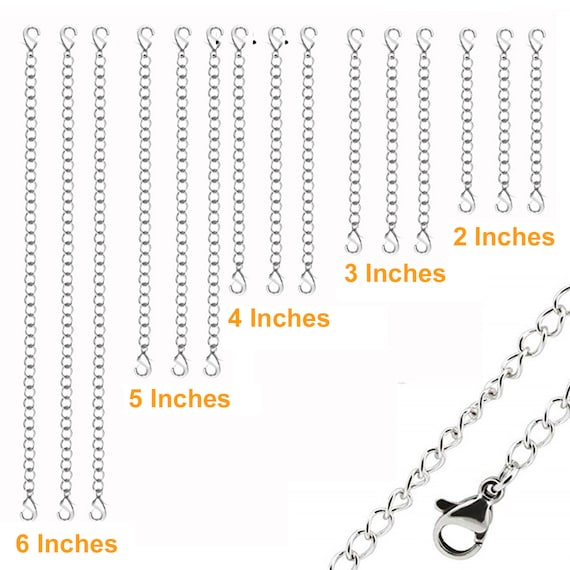 15 Pcs Stainless Steel Necklace Extender Bracelet Extender Etsy