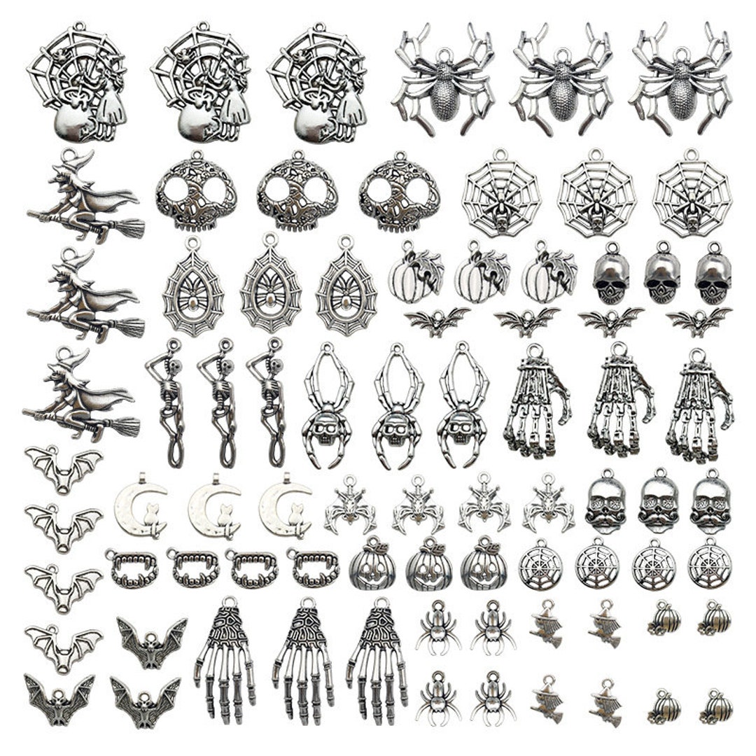  Junkin 69 Pieces Halloween DIY Charms Assorted Charms