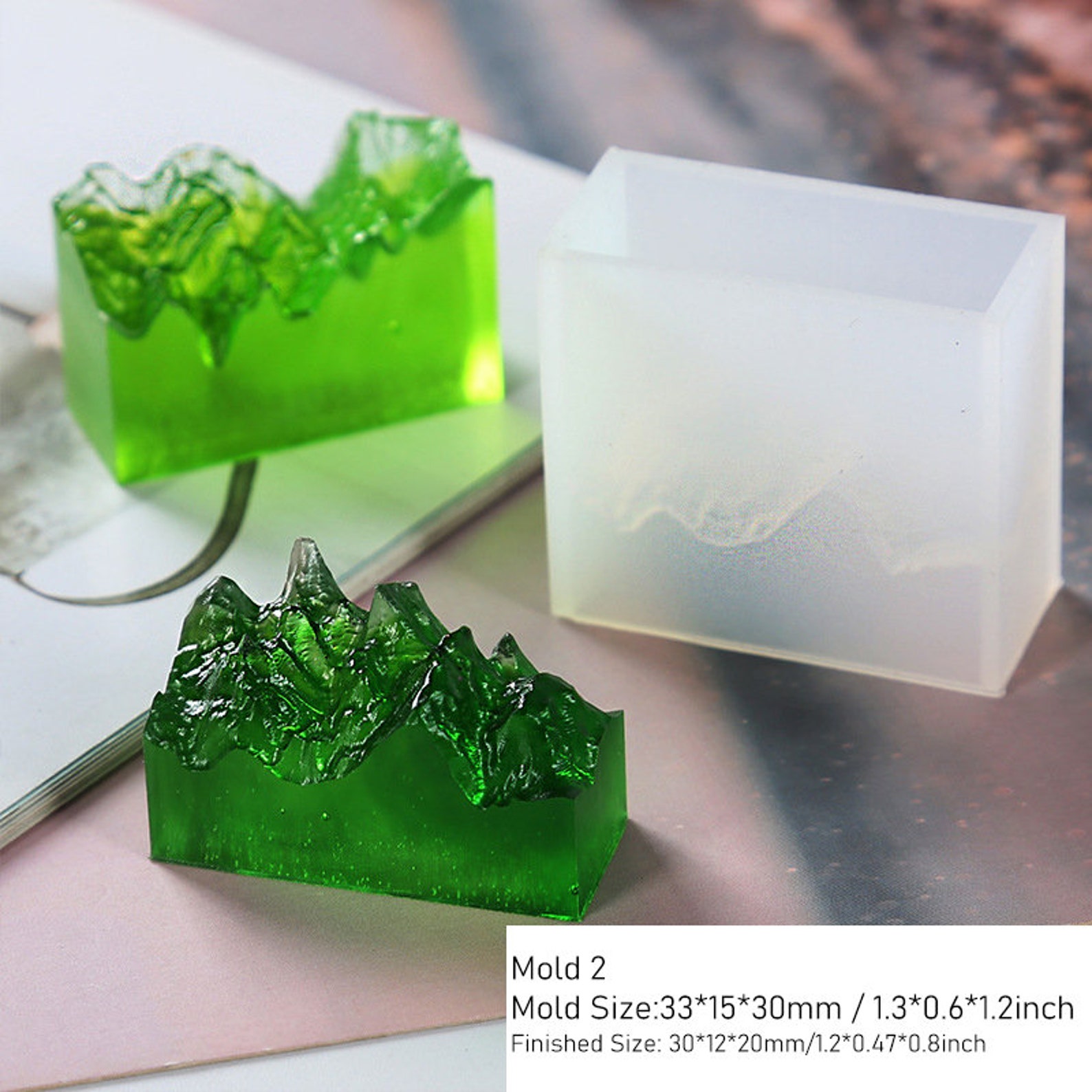 Double Sides Usable Mountain Mold UV Resin Mould for Jewelry Etsy