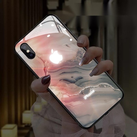 Sound Rhythm Control 7 Colors LED Phone Logo Case Compatible With iPhone 6-13  Led Flash, Full Body Protection LED Tempered Glass Case - Etsy