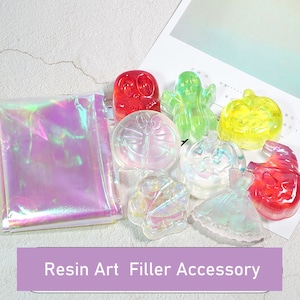 1 Iridescent Semitransparent Color Paper for diy resin art,  rainbow color ,resin art accessory ,resin mold filler