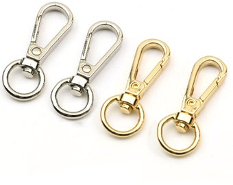 20pcs Swivel Clasps Spring Snap Hook Lanyard Clasp Metal Swivel Hooks Metal Buckle for Bag Purse Handle Chains / Lanyand Making