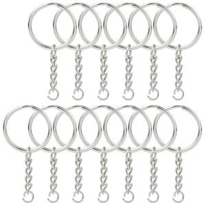 10pcs/20pcs/50pcs Metal Split Keychain Ring Set - Key Chains with Open Jump Ring Connector - Make Your Own Key Ring