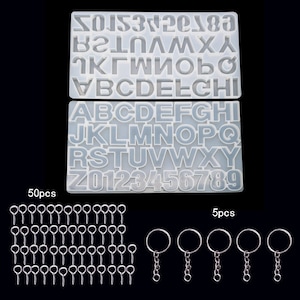 1 Set A-Z 0-9 Letters & Number Pendant Silicon Mould For Epoxy Resin Jewelry Beads Craft Making Mold