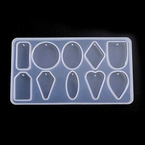 10 Models Gem Silicone Mold- craft mold,cabochon mold, jewelry mold, clay mold, flexible mold ,Pendant Mould