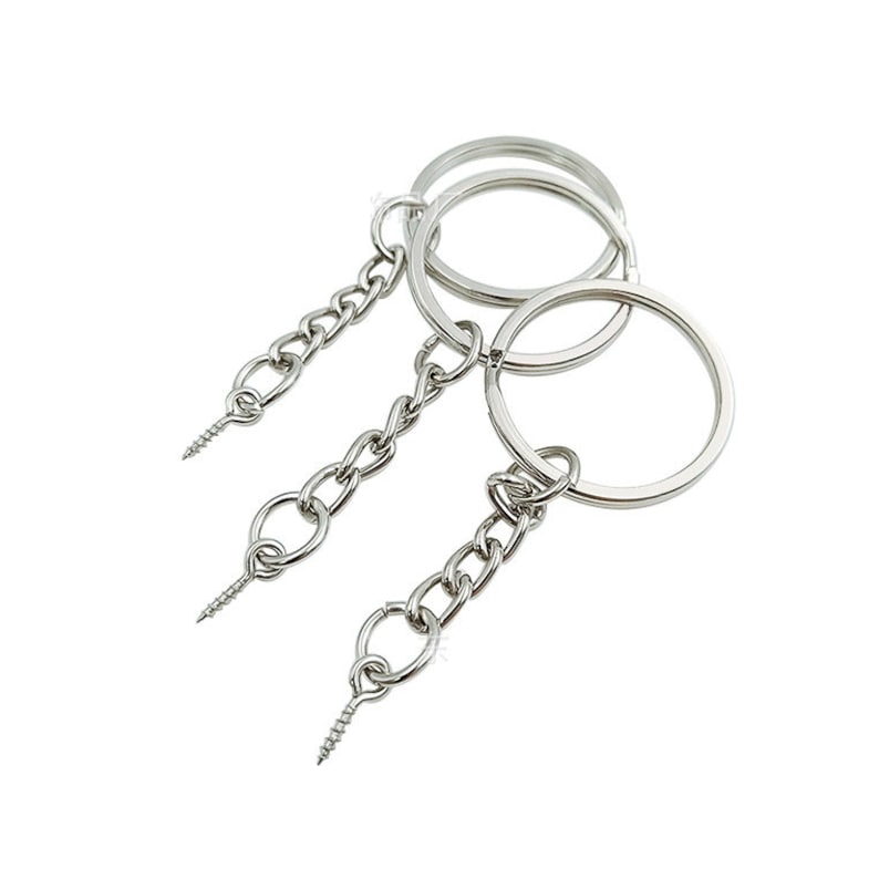 10/20/50 Sets Metal Split Keychain Ring Set Key Chains With Etsy