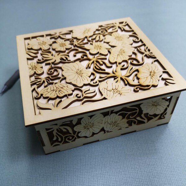 Laser Cut Keepsake Box Memorial Etsy