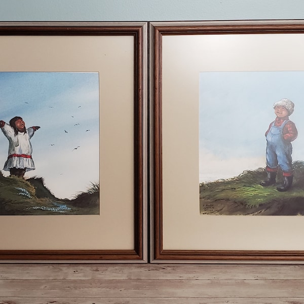 Framed "Rebecca" And "Charlie" Fine Art Prints By C. Alan Johnson