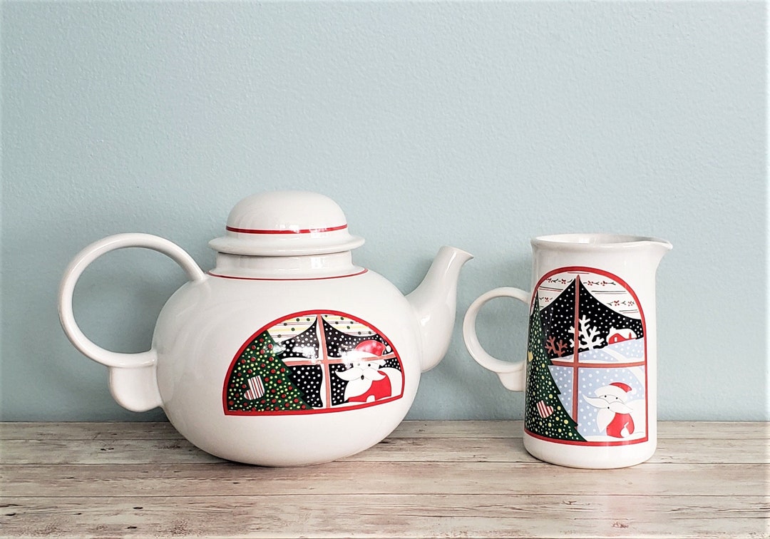Twas the Night Before Christmas Tea Pot & Creamer Christmas Etsy