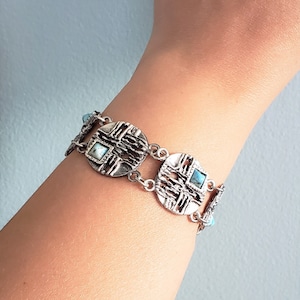 Brutalist Pewter Link Bracelet
