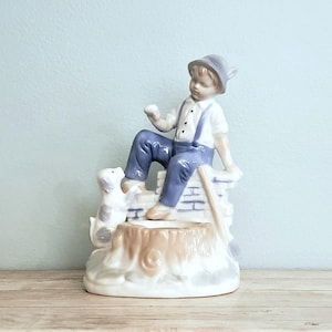 Japan Colonial Candle &quot;Dog Doing Trick to Hopefully get some Treat&quot; Candle Holder Figure