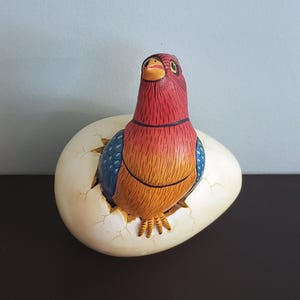 Bird Hatching out of Egg Mexican Sculpture