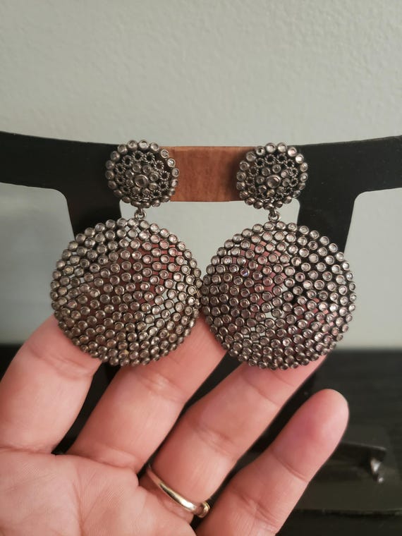 Sterling Silver Double Drop Dangling Earrings - image 1