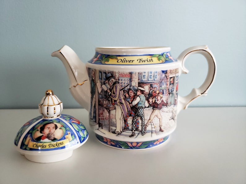 Sadler Teapot Oliver Twist Teapot Charles Dickens Tea Pot Etsy
