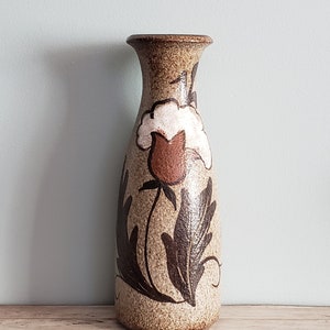 Rare Vintage Textured MCM Scheurich-Keramik West Germany 12&quot; Ceramic Vase
