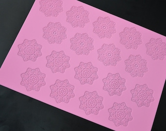 Snowflake Lace Silicone Mat, Embossed Sugarcraft Baking Decorating Tool